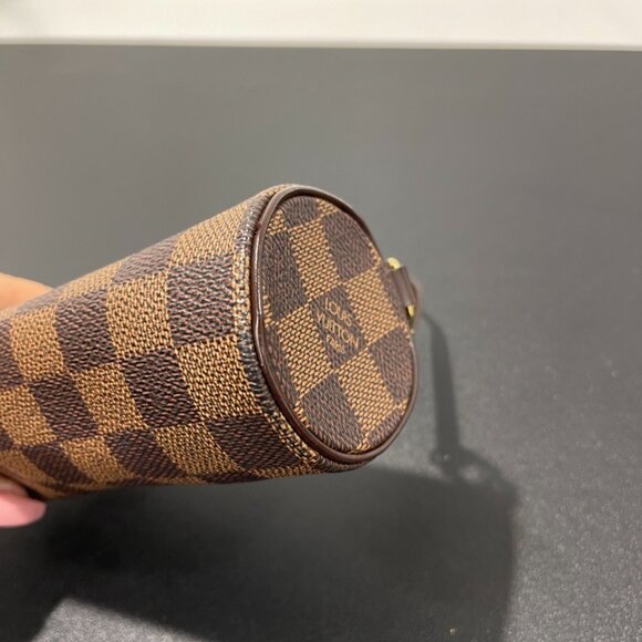 Louis Vuitton Papillon Pouch Mini Hand Bag Damier Ebene Brown (JB1285) - Picture 2 of 8